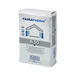 Fassa A50 – Argamassa ETICS para Colagem e Barramento de Sistemas Capoto de Elevada Aderência